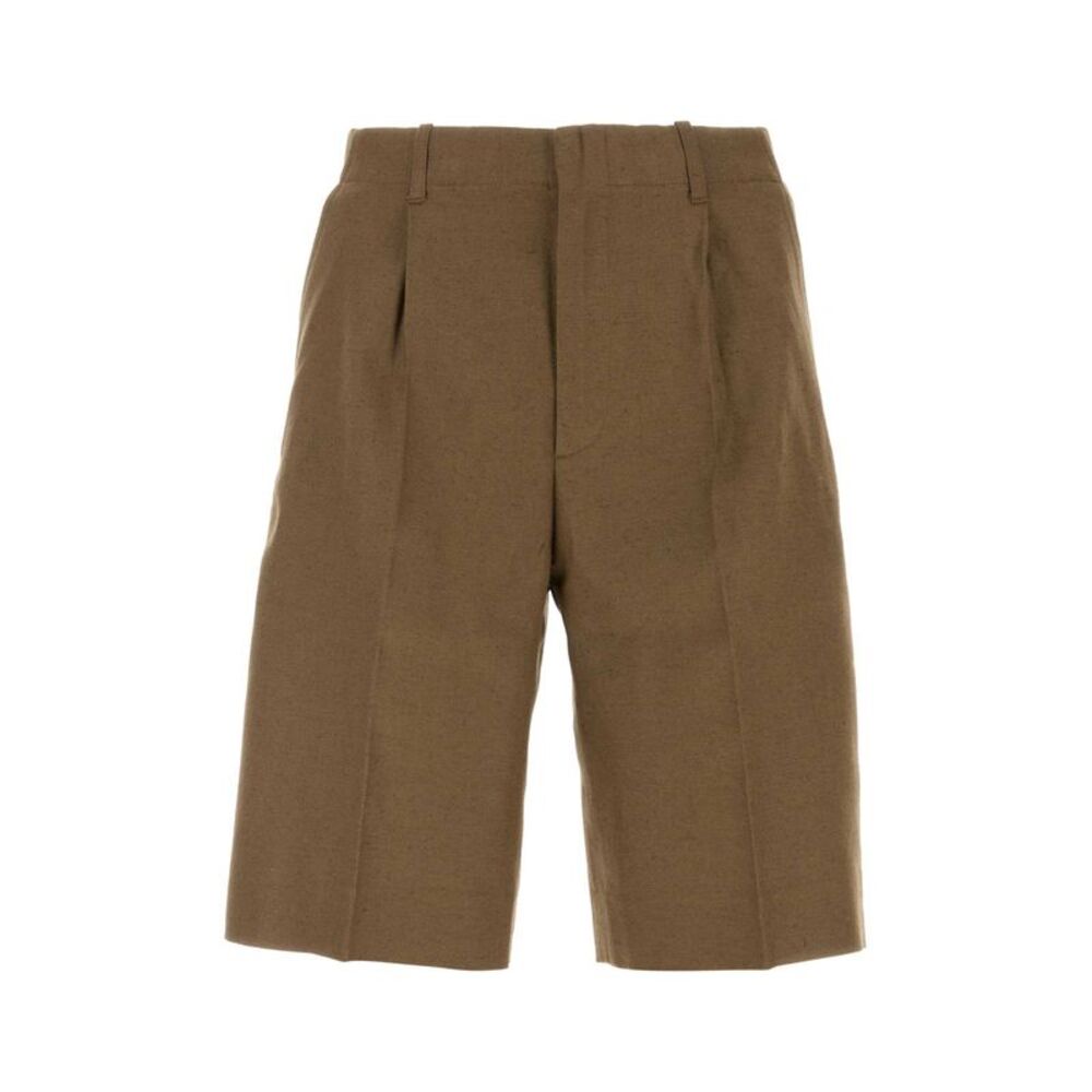 Our Legacy Men Brown Cotton Blend Bermuda Shorts